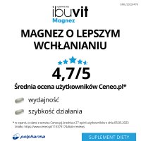 Ibuvit Magnez, 30 trójwarstwowych tabletek o kontrolowanym uwalnianiu