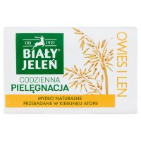 Biały jeleń mydło premium z owsem i lnem 100 g