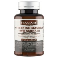 Singularis Cytrynian Magnezu + Witamina B6, 60 tabletek