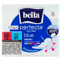Bella Perfecta Ultra Maxi Blue, podpaski ze skrzydełkami, 8 sztuk