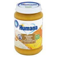 Humana 100% Organic Obiadek,dynia z ryż.i kurczakiem, 190 g