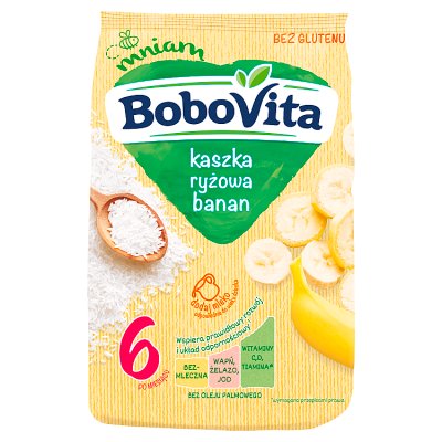 Bobovita kaszka ryżowa o smaku bananowym po 4 miesiącu 180 g