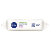 Nivea Chusteczki oczyszczające do twarzy i oczu - cera sucha (biodegradowalne) 1op.-25szt