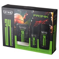 STR 8 Freak Zestaw prezentowy (dezodorant spray 150ml+płyn po goleniu 100ml+żel pod prysznic 250ml))