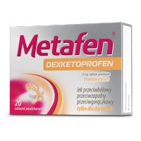Metafen Dexketoprofen 25 mg, 20 tabletek powlekanych