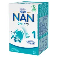 Nestle Nan Optipro 1, mleko początkowe, dla niemowląt od urodzenia, 800g
