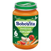 BoboVita, zupka pomidorowa z kurczakiem i ryżem, 190 g