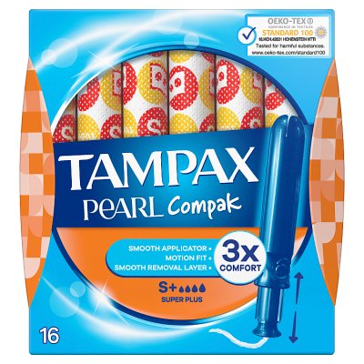 Tampax Compak Pearl Super Plus tampony higieniczne 16 sztuk