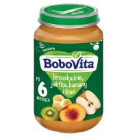 BoboVita Deser Brzoskwinie, jabłka, banany i kiwi po 6 miesiącu, 190 g