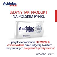 Acidolac Junior smak truskawkowy  20 misio-tabletek