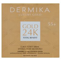 Dermika Luxury Gold 24K Total Benefit 55+ Luksusowy Krem - Stymulator Młodości na dzień i noc 50ml