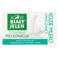 Biały jeleń mydło premium z kozim mlekiem i lnem 100 g