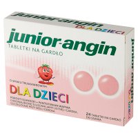 Junior-angin (smak truskawkowy) , 24 tabletki