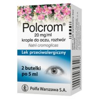 Polcrom 2% krople do oczu, 2 butelki po 5 ml