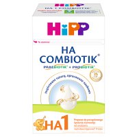 Hipp, Ha 1 Combiotik, preparat do początkowego żywienia dla niemowląt od urodzenia, 600 g