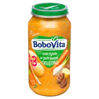 BoboVita Obiad Warzywa w potrawce z cielęciną po 12 miesiącu, 250 g
