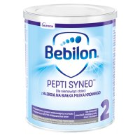 Bebilon Pepti Syneo 2  mleko następne dla dzieci z alergią na mleko krowie, po 6 miesiącu życia, 400g
