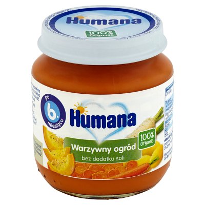 Humana 100% Organic, Warzywny ogród, 125 g