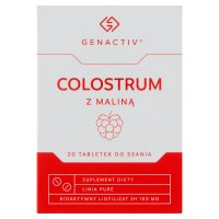 Genactiv, Colostrum z maliną, 20 tabletek do ssania