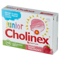 Cholinex Junior smak malinowy 16 pastylek