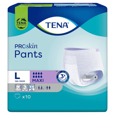 TENA Pants ProSkin Maxi, majtki chłonne, rozmiar L, 10 sztuk