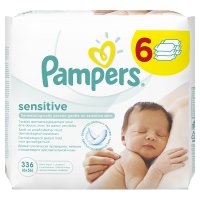 Chusteczki Pampers Sensitive, 6 x 56 szt