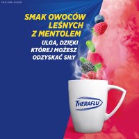 Theraflu Max Grip (1000mg+10mg+70mg), proszek, smak owoców leśnych i mentolu, 10 saszetek