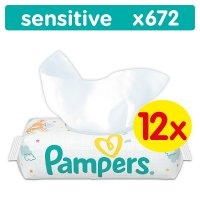 Chusteczki Pampers Sensitive,12 x 56 szt