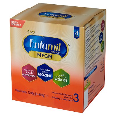 Enfamil Premium 3 Mleko modyfikowane dla dzieci powyżej 1. roku życia, 1200 g