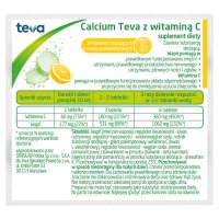 Calcium Teva z witaminą C  smak pomarańczowy  14 tabletek