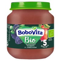 BoboVita Bio, suszona śliwka z jabłkami, 125 g