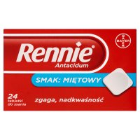 Rennie (smak miętowy) , 24 tabletki
