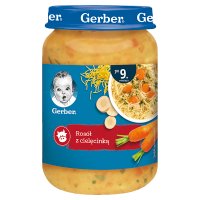 Gerber, zupka rosół z cielęcinką dla niemowląt po 9 miesiącu, 190 g
