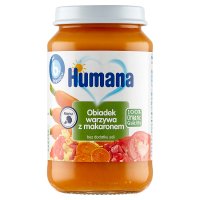 Humana 100% Organic , obiadek, warzywa z makaronem, 190 g