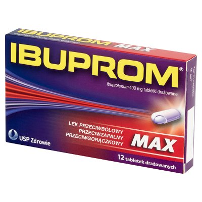 Ibuprom MAX 400 mg, 12 tabletek