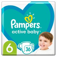 PAMPERS ACTIVE BABY (rozmiar 6) pieluchy 36 sztuk