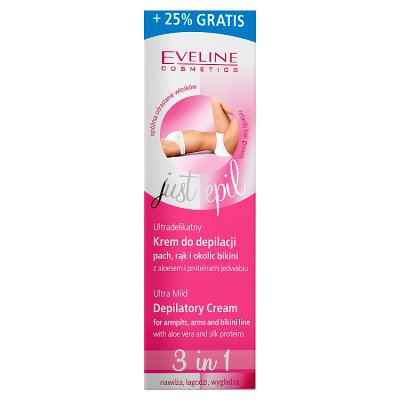 Eveline Just Epil Ultradelikatny krem do depilacji pach rąk i okolic bikini 3w1