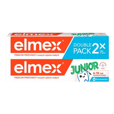 ELMEX JUNIOR pasta zębów dla dzieci 7+ DUOPACK 2 x 75 ml