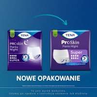 Majtki chłonne Tena Pants ProSkin Night Super, rozmiar L, chłonność 7,5/8, 30 sztuk