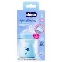 Chicco, butelka NaturalFeeling, 250 ml (niebieska)