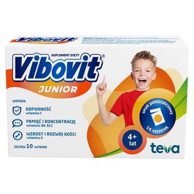 Vibovit Junior 14 saszetek  o smaku pomarańczowym