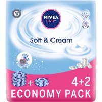 Nivea baby chusteczki nawilżające Soft & Cream 6 x 63 szt (6-pack)