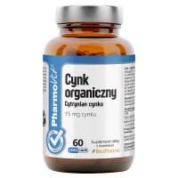 Cynk organiczny Cytrynian cynku 60 kaps Vcaps® Clean Label™