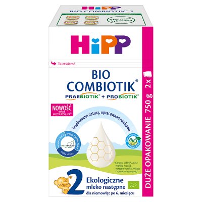 HIPP 2 BIO Combiotik Mleko następne 750 g