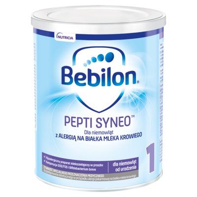 Bebilon Pepti Syneo 1, mleko początkowe dla niemowląt z alergią na białka mleka krowiego, 400g