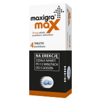 Maxigra Max 50 mg, 4 tabletki powlekane