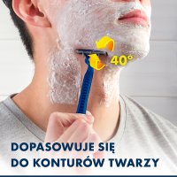 Gillette Blue 3 Comfort Slalom, maszynki do golenia dla mężczyzn, 3 ostrza, 3 sztuki