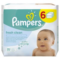 Chusteczki Pampers Fresh Clean, 6 x 64 szt