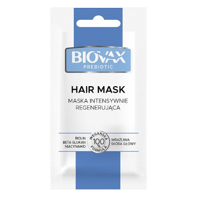 L`BIOTICA Biovax Prebiotic Maska intensywnie regenerująca do wrażliwej skóry głowy 20ml - saszetka