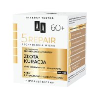 AA Technologia Wieku 5Repair Złota Kuracja 60+ - nocny krem regenerująco-odbudowujący 50 ml